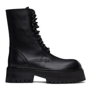 Ann Demeulemeester Black Oversized Sole Tucson Lace-Up Boots size 35 BNWB